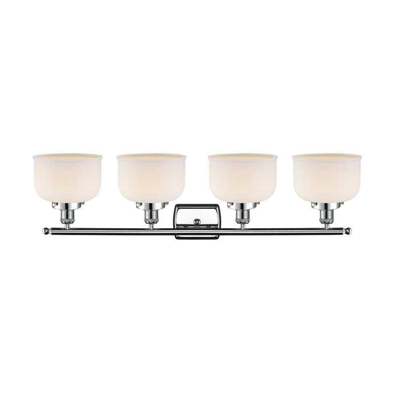 Barre d'éclairage de salle de bain 4 lumières DEL à intensité variable, Chrome poli