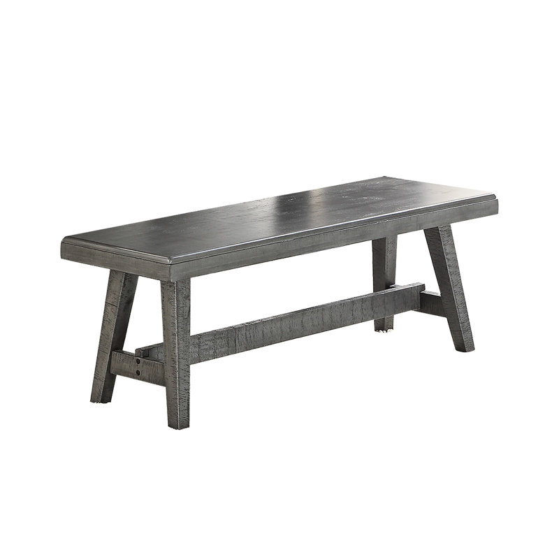 Banc de salle à manger gris avec structure - 53,14 po de profondeur, capacité de 300 lb pour les pieds stables de la pièce, poids de 41 lb, largeur de 17 lb