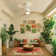 52 In. 3 Reversible Blades Adjust Height Ceiling Fan With Dimmable Led Light & Remote Control
