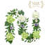  Guirlande Summerhydrangea artificielle pour manteau de cheminée avec lumières et minuterie  -114728637-114728635