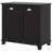 Dual Tilt Out Laundry Hamper Cabinet, Bathroom Storage Cabinet With 2-Compartment Hamper, Modern  Floor Cabinet For Washroom, Black-1486046019