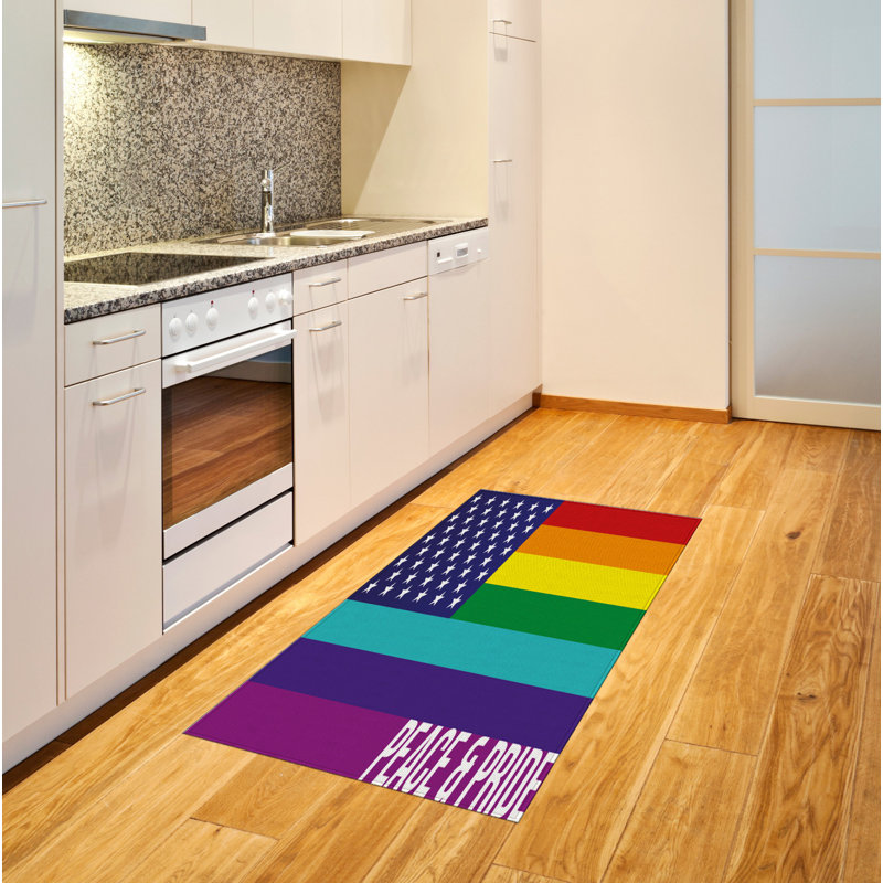 Tapis décoratif en polyester à haute densité à longs fils American, Rectangle 2 pi 7 po x 5 pi