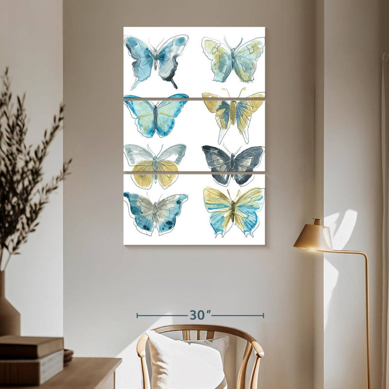 Brampt Butterfly Blues I, H 65 po x l 42 po