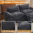 85.4 In'' Multi-Layer Cushion Loveseats With Ottoman-2116796691