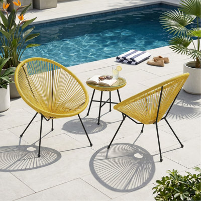 Chaise Anson (ensemble de 2) - Jaune