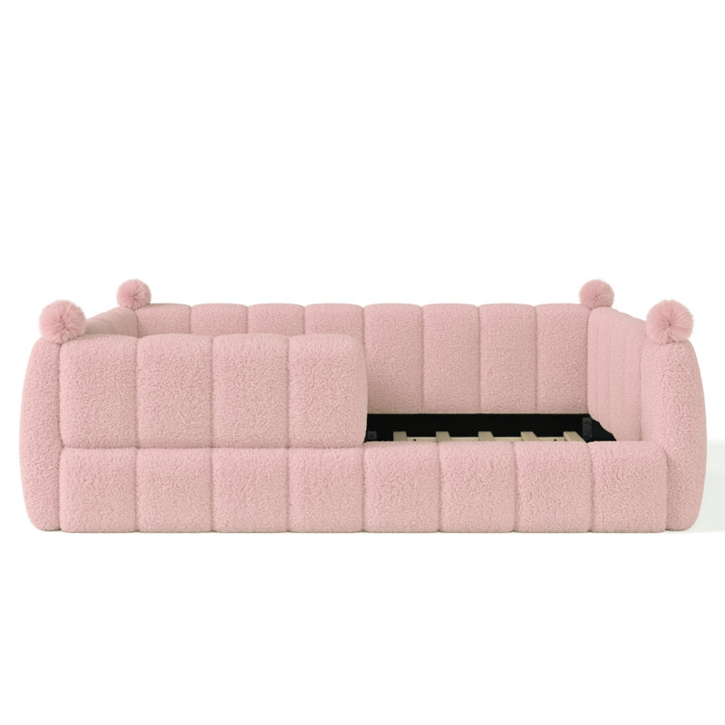 Lit double rembourré Montessori, Full, Pink