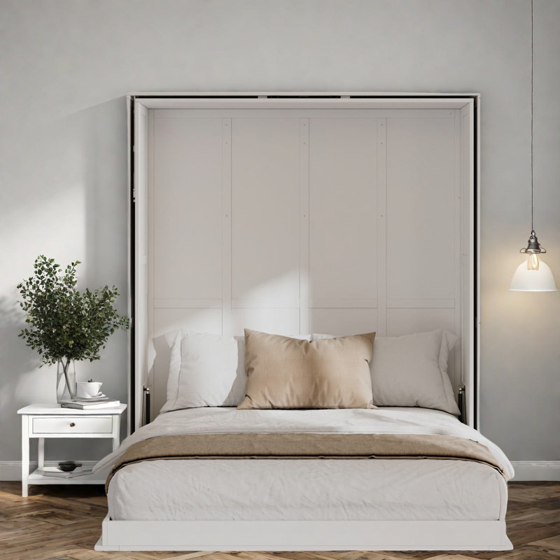 Grands lits rotatifs peu encombrants avec fabrication en MDF, style bureau à domicile moderne