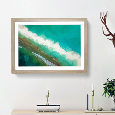 Layers of Beach in the Maldives in Abstract - Picture Frame Graphic Art Print