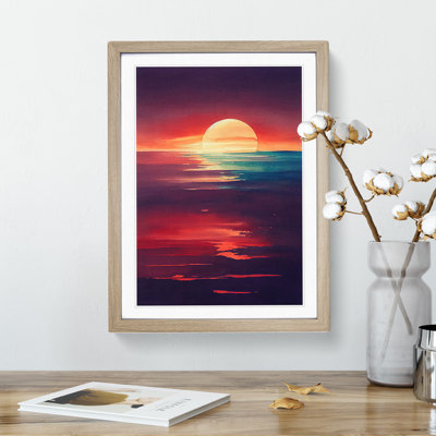 Sunset Watercolour Art No.7 - Framed Print