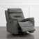 Puspha 37'' W Modern Vegan Leather Swivel Manual Recliner