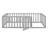 Twin Size Wood Daybed with Fence & Small Door – Solid Pine Kids Floor Bed Frame, Gray-118565106-118565108