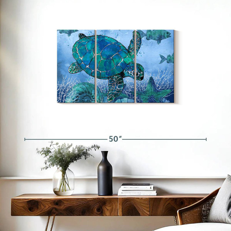 Brampt Ocean Blues, 20" H x 33" W