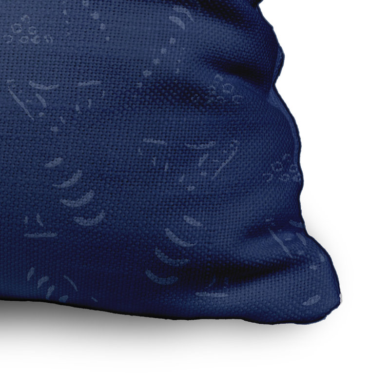 Housse de coussin rectangulaire d’extérieur/insert, 18" x 18", Bleu