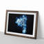 Blue Neon Motocross in Abstract - Picture Frame Painting Print-55687218-55687217