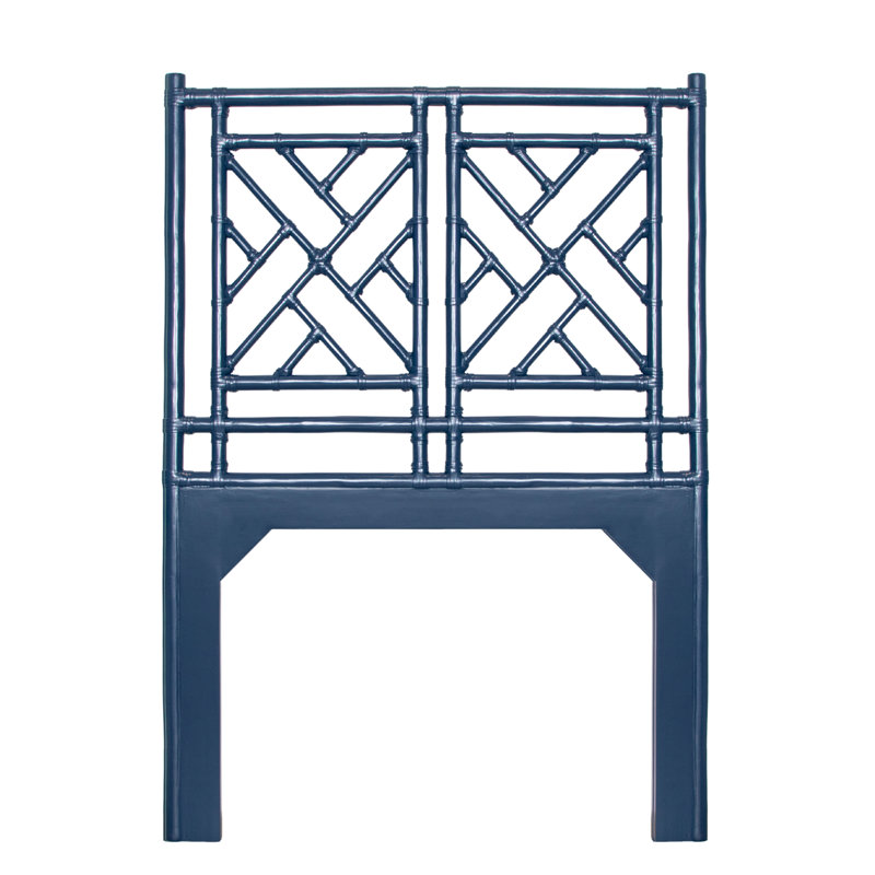 Chippendale Open-Frame Bed, Twin, Navy Blue