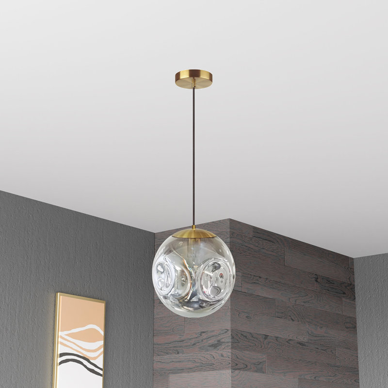 Luminaire suspendu en forme de globe à 1 lumière Wasco