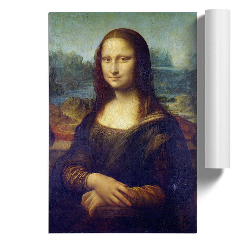 The Mona Lisa by Leonardo da Vinci - Frameless Print, 42cm H x 30cm W x 0.1cm D