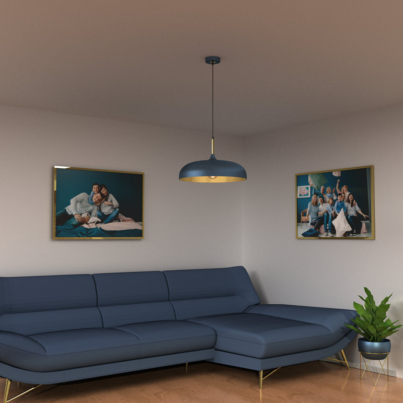 Verna 1 - Light Dome Pendant, Blue