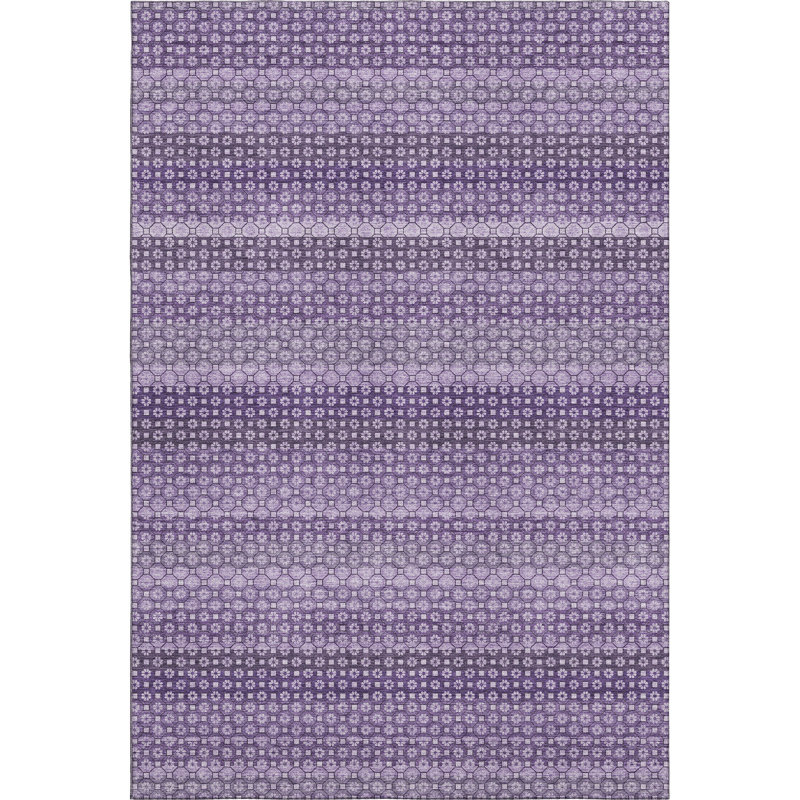 Premium Machine Washable Elize AMF1419 Stripes Rug, Rectangle 5' x 7'6"