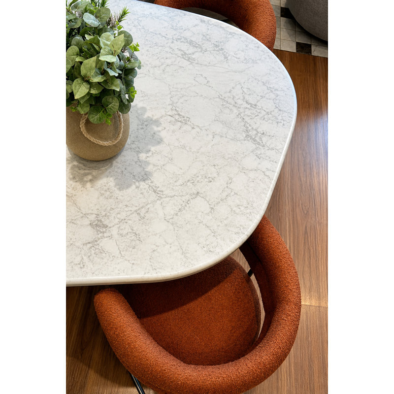 Fiona Organic Dining Table with Marble top