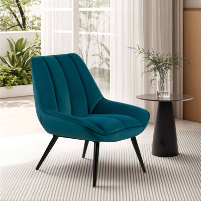 Chaise d'appoint en métal et tissu Vyte