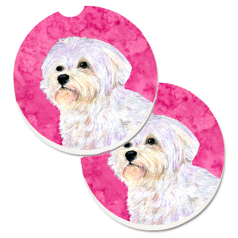 Sous-verre barbu collie voiture, Maltais