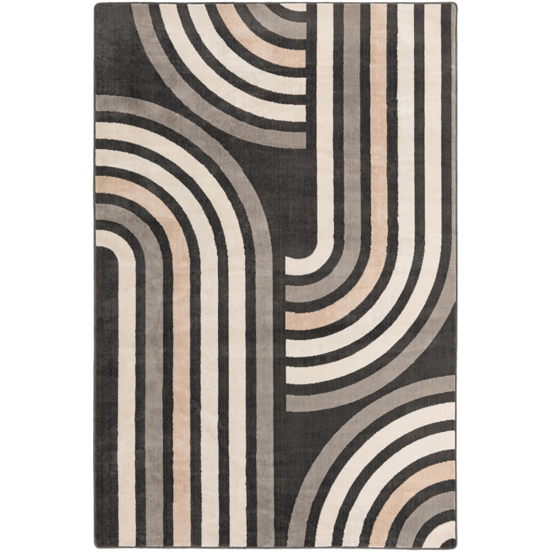 Geometric Area Rug, Rectangle 185.4 cm x 274.3 cm