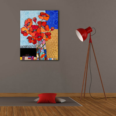 'Poppy Party!'  by St Hilaire Elizabeth Canvas Wall Art