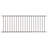 Fe26 2 in. x 45.5 in. Steel Railin.g End Post with Brackets