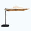 Parasol en porte-à-faux rectangulaire 9 pi x 11 pi avec mât central, beige (base non incluse)-437681674-437681680