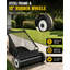 Balayeuse à gazon poussée de 26 pouces avec 7 pouces cubes, 4 brosses rotatives et hauteur réglable, défoliation manuelle et collecteur d'herbe.