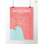 Melbourne City Map - No Frame Print-651011058
