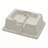 19.5"X14" White Ceramic Rectangular Undermount Bathroom Sink With Overflow