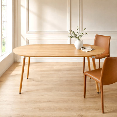 Modern MDF Dining Table – Rectangular Kitchen Table for 4–8 People, Sturdy Engineered Wood Dining Room Table with Scratch-Resistant Surface, Space-Sav