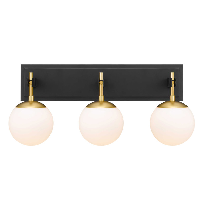 Éclairage pour meuble-lavabo 3 lumières Allie, Noir / laiton satiné