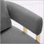 Chaise d'appoint rembourrée en molleton moderne avec pieds en métal doré, parfaite pour le salon et le bureau-697337909