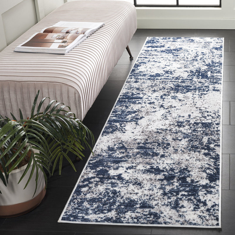 Tapis abstrait Emigsville Performance Performance, Tapis de couloir 2 pi 2 po x 8 pi
