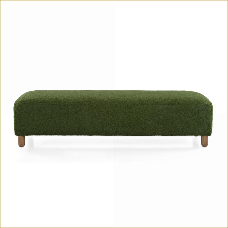 Repose-pieds, siège simple et repose-pieds en pin massif vert forêt | Bois | Brun, Vert