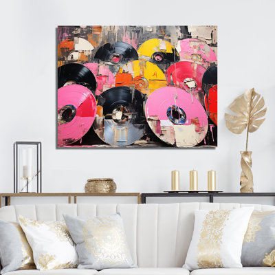 Noir et rose, disques vinyle Melody - Disques vinyle, art mural