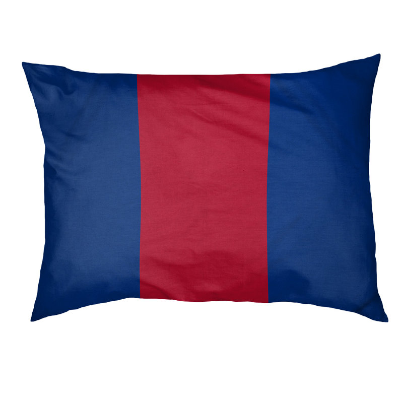 Coussin Louisville, Petit (l 28 po x P 18 po x H 6 po), Bleu/rouge