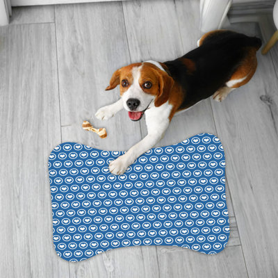 Blush Blue - 1 Piece Bone Shape Feeding Mat