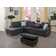 Alger 98" Wide Left Hand Facing Sofa & Chaise with Ottoman