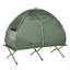 Outsunny Camping Tent Cot, 4-in-1 Folding Tent Cot Combo with Mattress, Pillow, Sleeping Bag, Roller Carrying Bag, Off Ground Travel Camp Cot for Hiking, Backpacking, Picnic-130976317