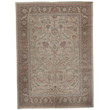 Wool Oriental Area Rug in Beige/Taupe