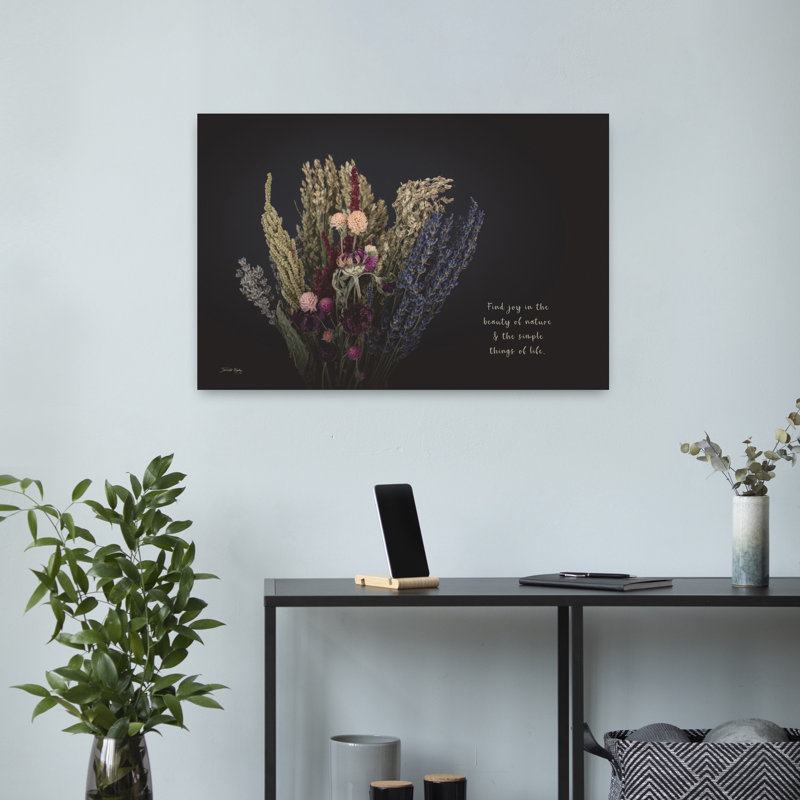 «Find Joy», art naturel contemporain, H 16 po x l 24 po