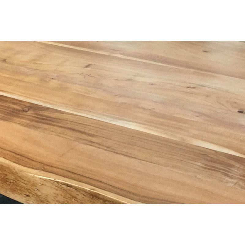 Table de salle à manger en acacia à bords bruts Marlayne, H 30 po x L 108 po x l 40 po