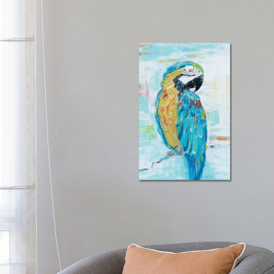 Island Parrot I by Sally Swatland - Wrapped Canvas Painting