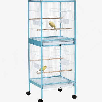 Cage à oiseaux spacieuse et polyvalente pour petits oiseaux avec plusieurs portes et un entretien facile