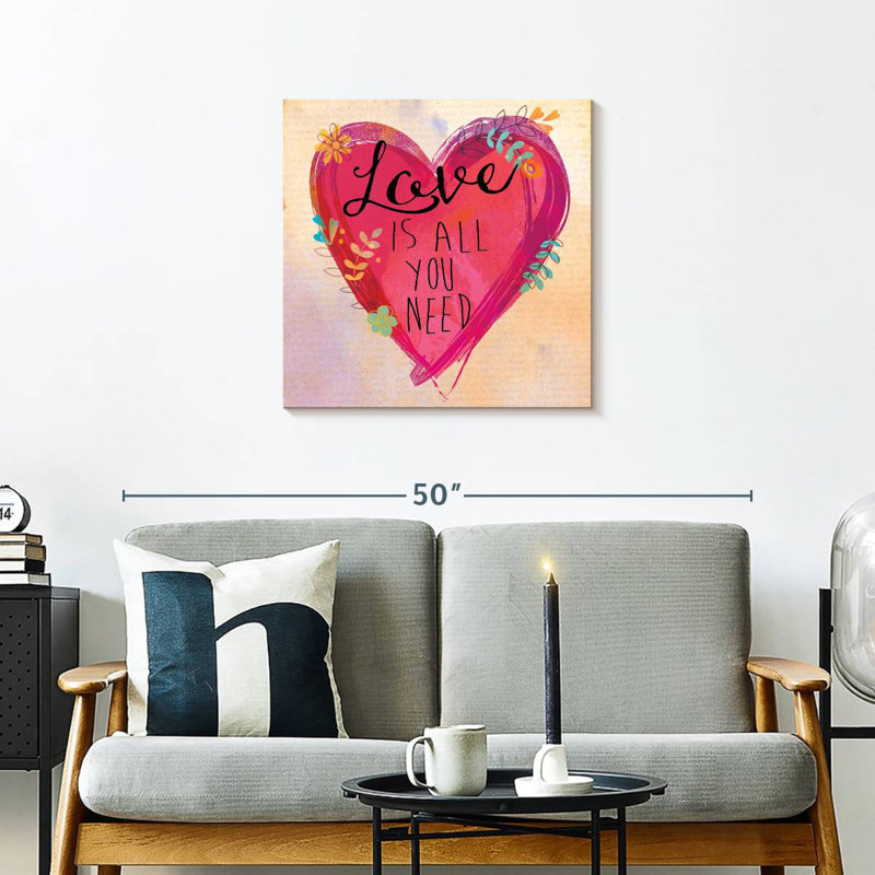 Tergel Inspiration Love Is All You Need, H 24 po x l 24 po