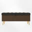 Upholstered Storage Bench With Gold Metal Legs-637393184